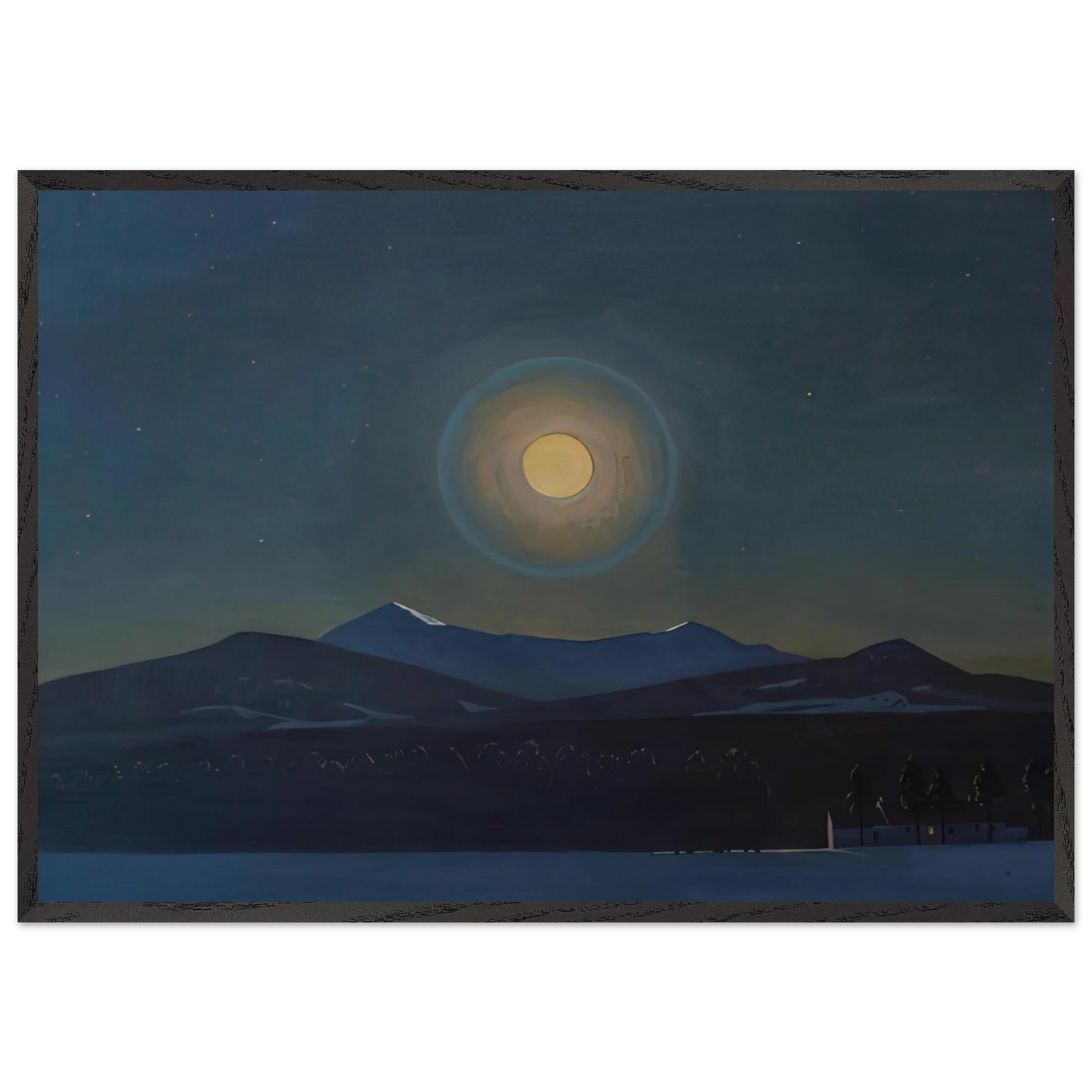 Moonlight Winter - Rockwell Kent Framed Art Print – Black Wooden Frame - Default Title - -Framed Art Print