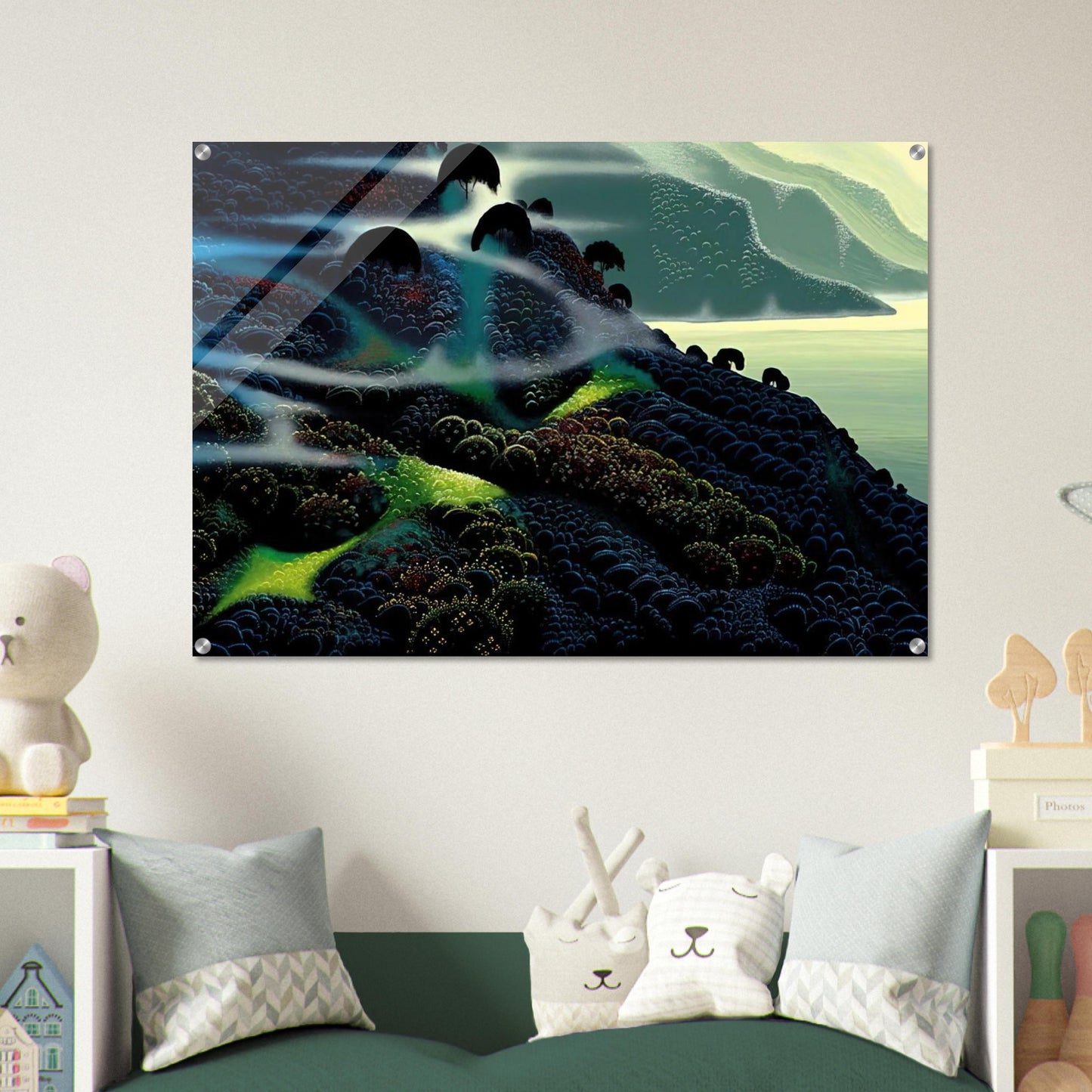 Ocean Paradise - Eyvind Earle Acrylic Print - 70x100 cm / 28x40″ inches | Eyvind Earle Wall Art | Eyvind Earle Prints