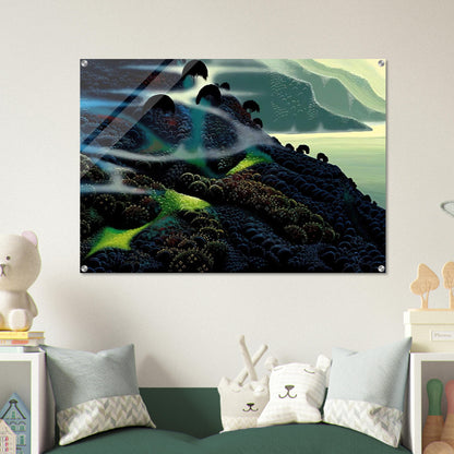 Ocean Paradise - Eyvind Earle Acrylic Print - 70x100 cm / 28x40″ inches | Eyvind Earle Wall Art | Eyvind Earle Prints