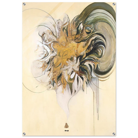 Listening to Nature - 1964 - Brett Whiteley Acrylic Print - 70x100 cm / 28x40″ inches | Brett Whiteley Wall Art | Brett Whiteley Prints