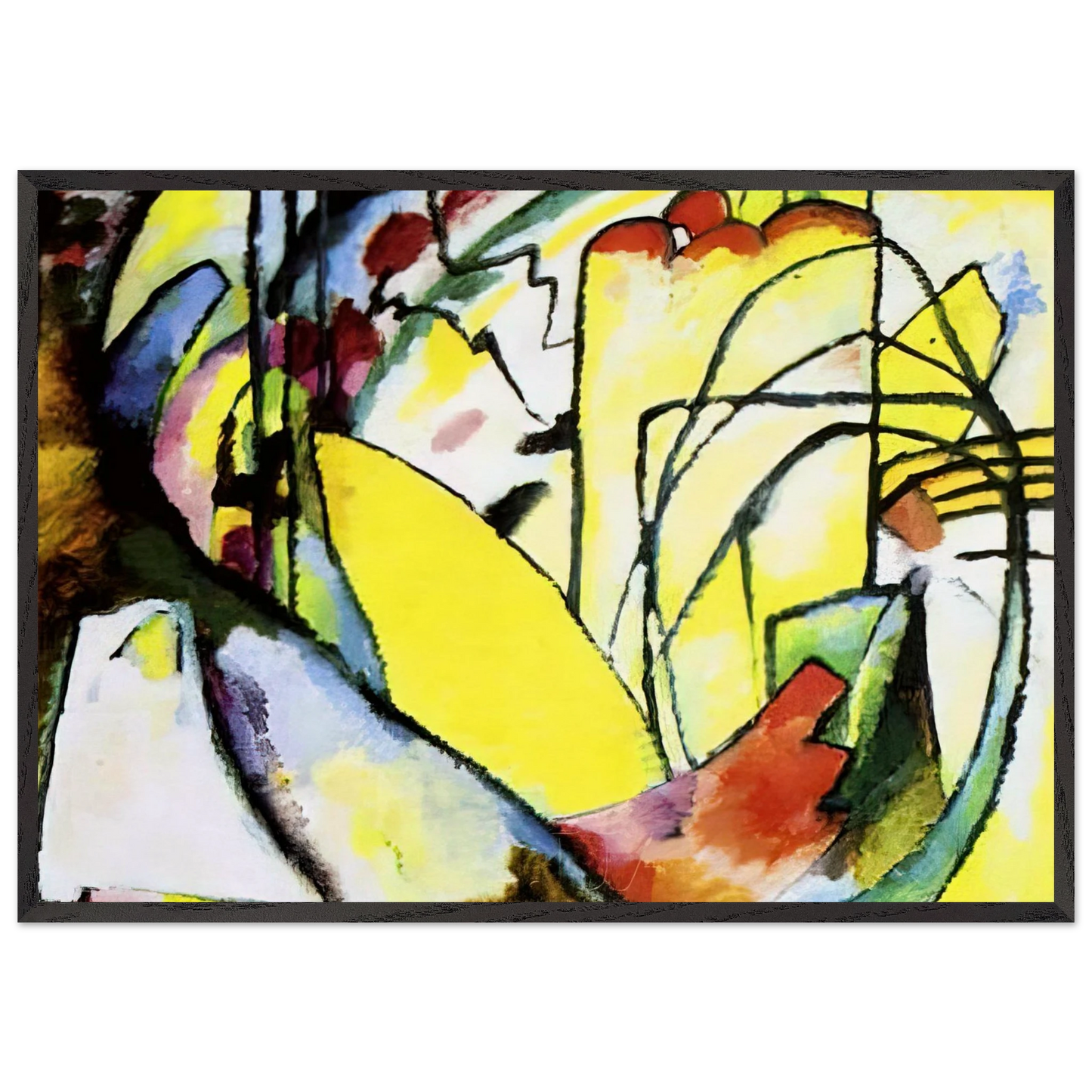 IMPROVISATION 10 1910 - Wassily Kandinsky Framed Art Print – Black Wooden Frame - Default Title - -Framed Art Print