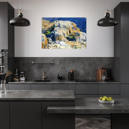 Rocks at Appledore - Childe Hassam Acrylic Print - 70x100 cm / 28x40″ inches | Childe Hassam Wall Art | Childe Hassam Prints