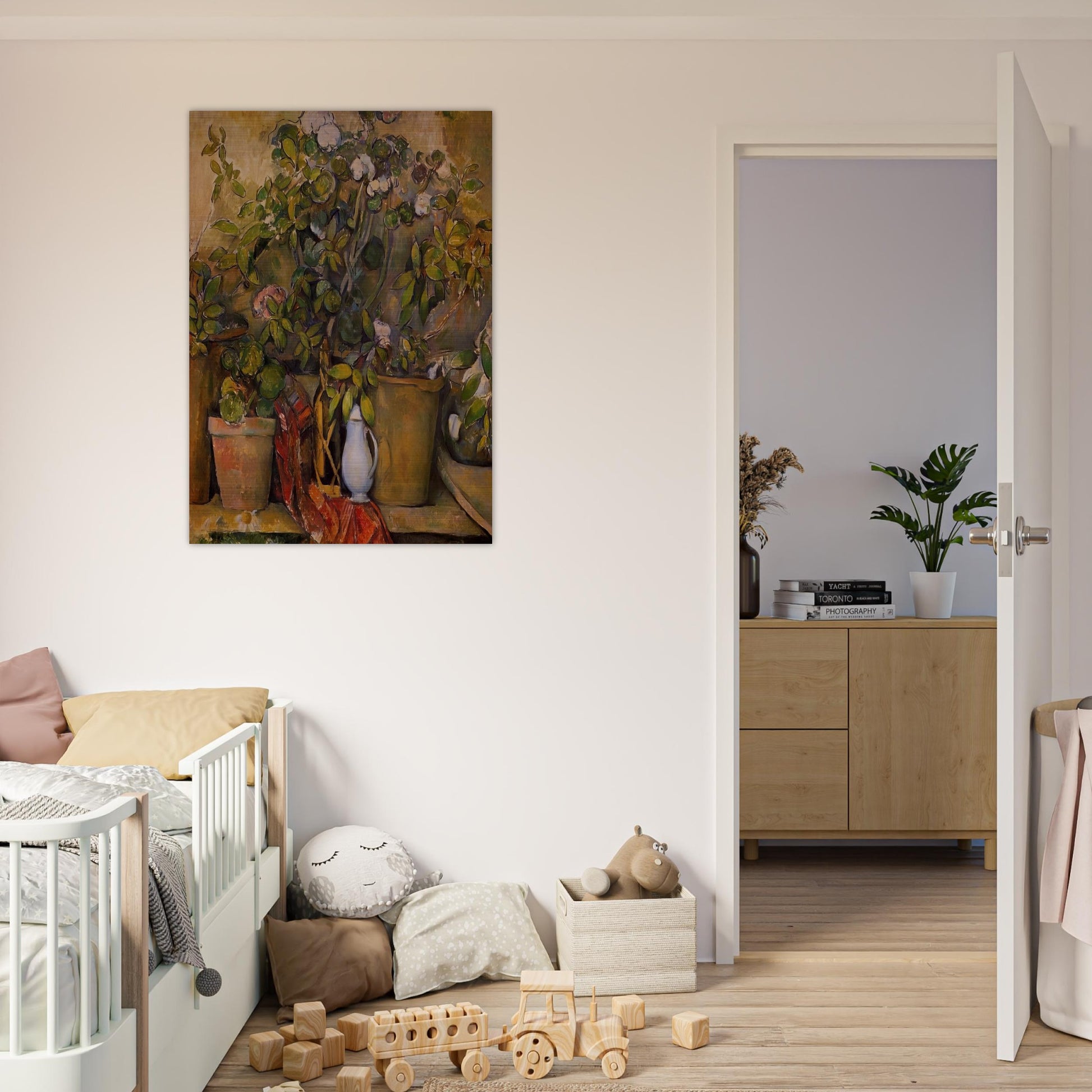 Potted Plants - Paul Cézanne Brushed Aluminum Print - 70x100 cm / 28x40 inches | Paul Cézanne Aluminum Print | Paul Cézanne Prints