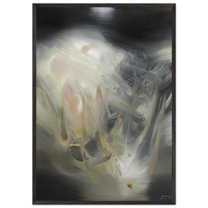 UNTITLED 1976 - Chu teh Chun 70x100 cm / 28x40 inches Framed Art Print – Black Wooden Frame
