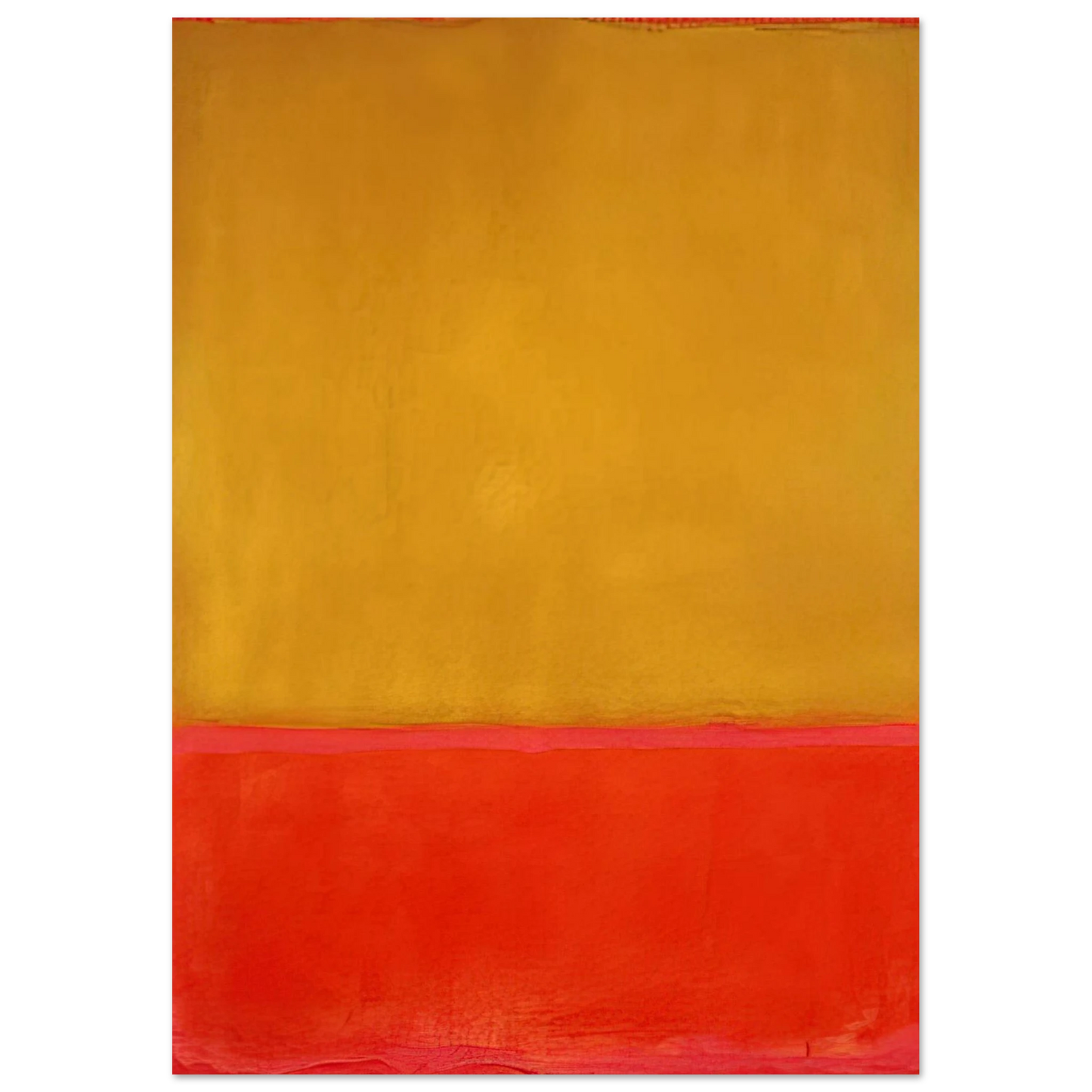 Mark Rothko - Ochre and Red on Red - 1954 Wall Art - 21x29.7 cm / 8x12" - Premium Wooden Framed Poster With Fine Art Paper - Wood frame