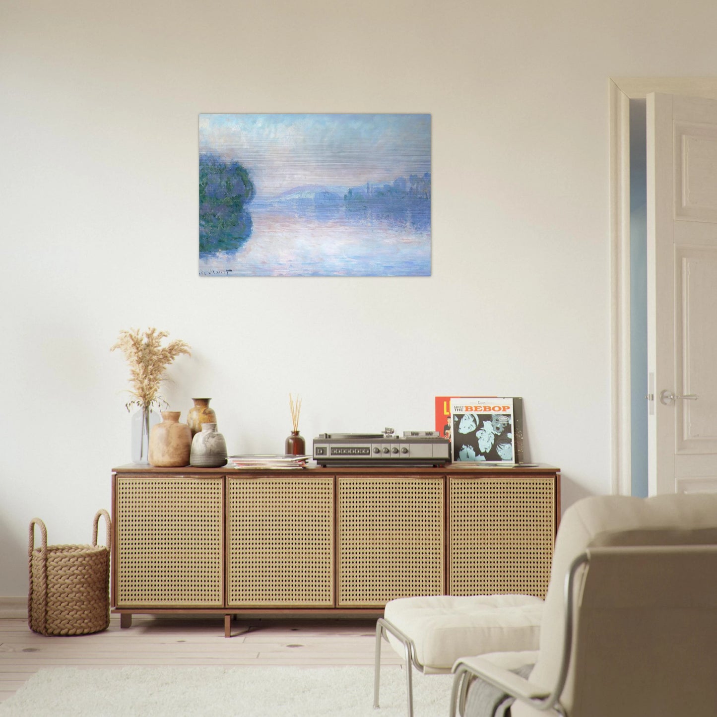 The Siene near Vernon - claude monet Brushed Aluminum Print - 70x100 cm / 28x40 inches | claude monet Aluminum Print | claude monet Prints