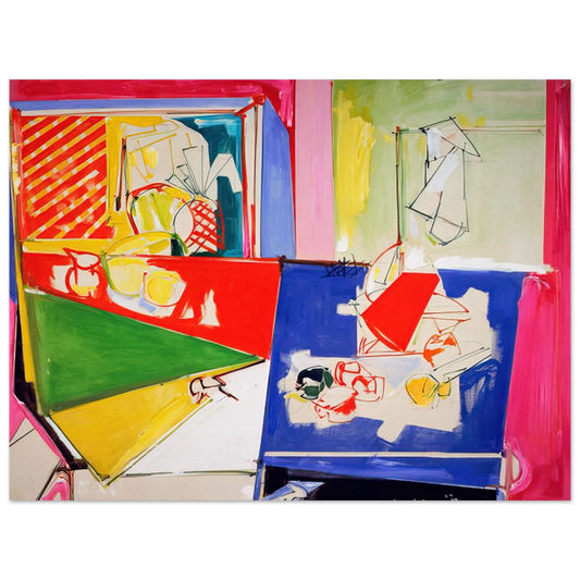 Hans Hofmann - Magenta and Blue Fine Art Poster - Default Title