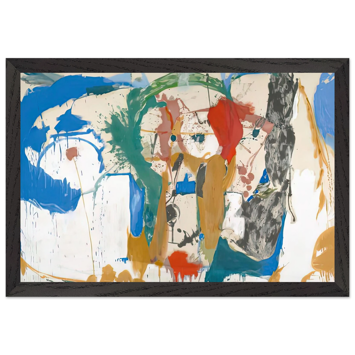 Helen Frankenthaler - Madridscape, 1959- Wall Art - 30x40 cm / 12x16 inches - Premium Wooden Framed Poster With Fine Art Paper - Wood frame