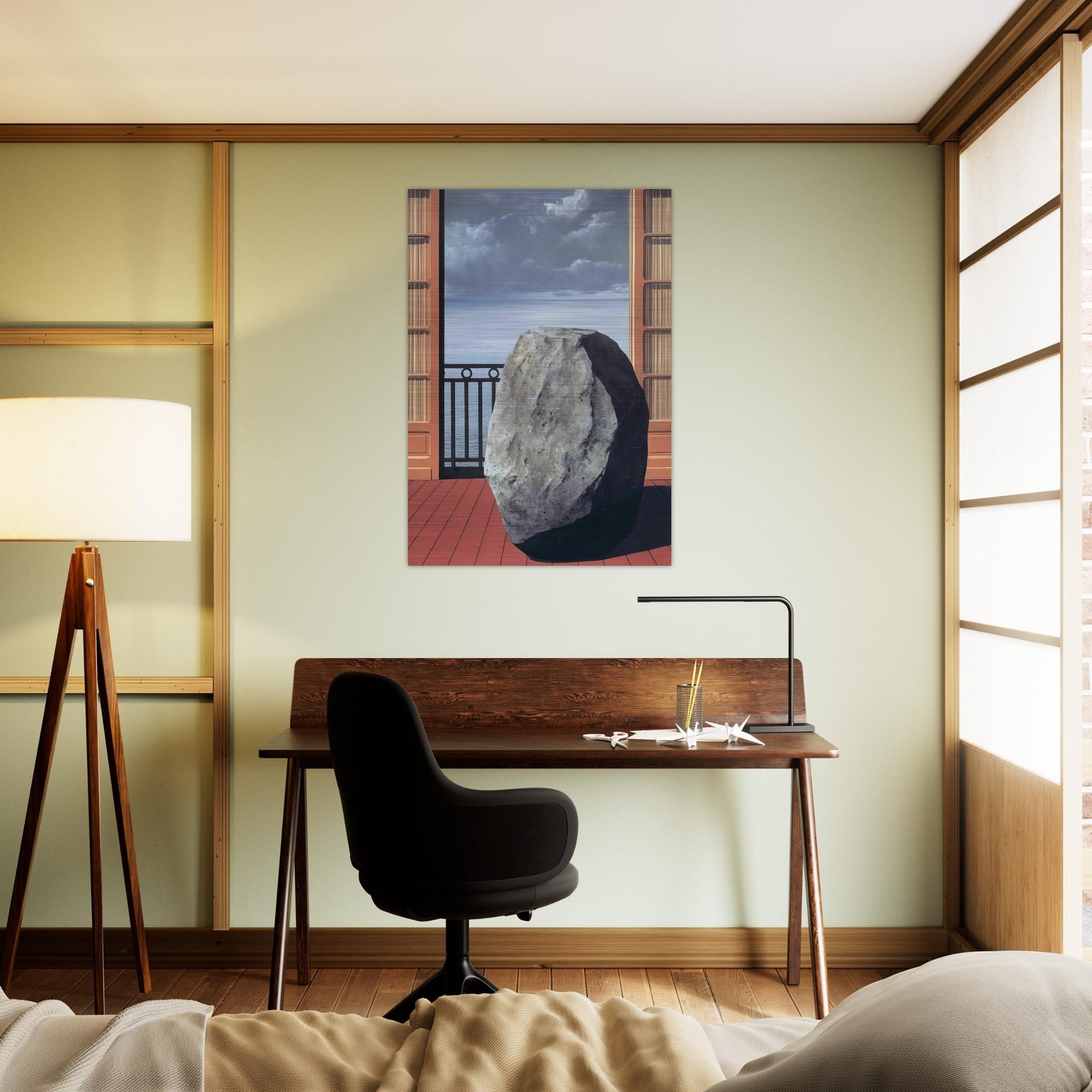 INVISIBLE WORLD 1954 - Rene Magritte Brushed Aluminum Print - 70x100 cm / 28x40 inches | Rene Magritte Aluminum Print | Rene Magritte Prints