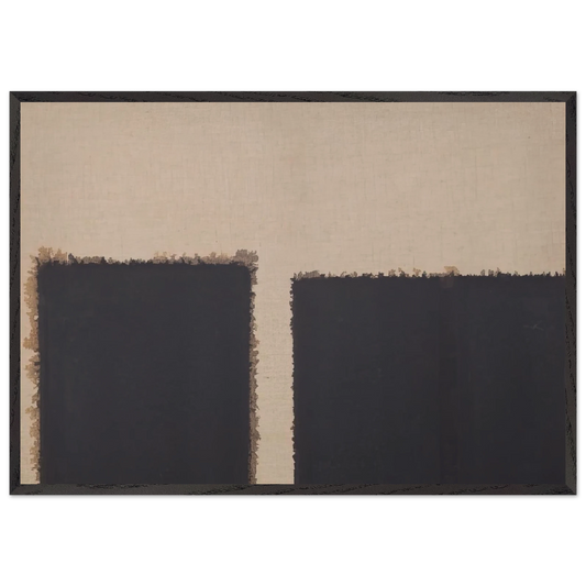 Burnt Umber  Ultramarine - 2004 - Yun Hyong-keun Framed Art Print – Black Wooden Frame - Default Title - -Framed Art Print