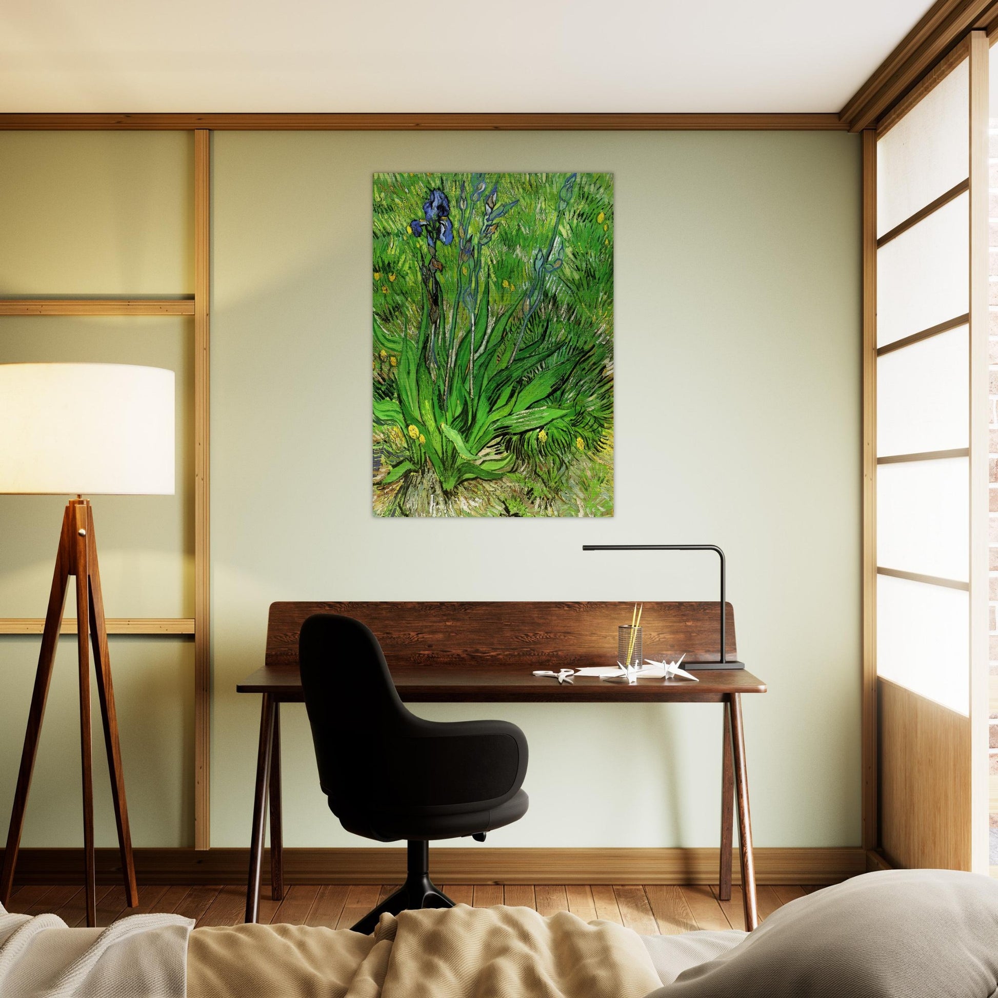 The Iris - Vincent van Gogh Brushed Aluminum Print - 70x100 cm / 28x40 inches | Vincent van Gogh Aluminum Print | Vincent van Gogh Prints