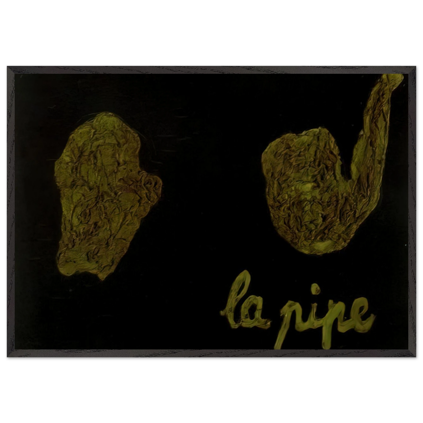 THE PIPE 1927 - Rene Magritte Framed Art Print – Black Wooden Frame - Default Title - -Framed Art Print