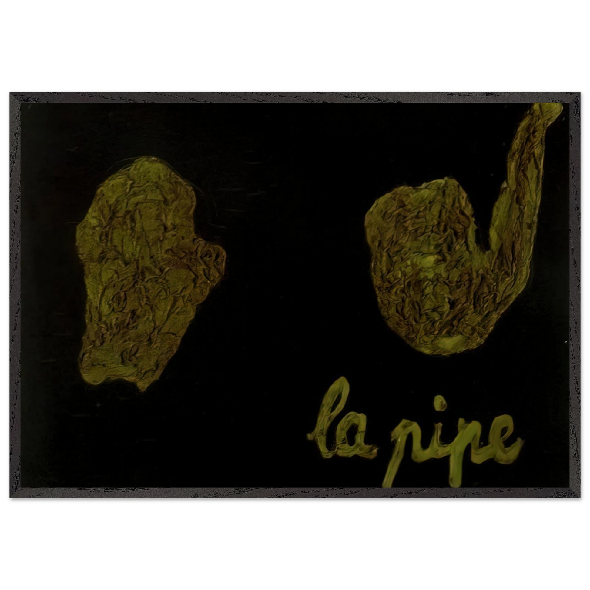 THE PIPE 1927 - Rene Magritte Framed Art Print – Black Wooden Frame - Default Title - -Framed Art Print
