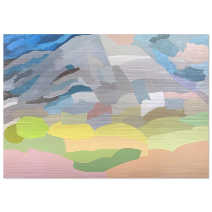 Mount Tamalpais - 1985 - Etel Adnan Brushed Aluminum Print - 70x100 cm / 28x40 inches | Etel Adnan Aluminum Print | Etel Adnan Prints