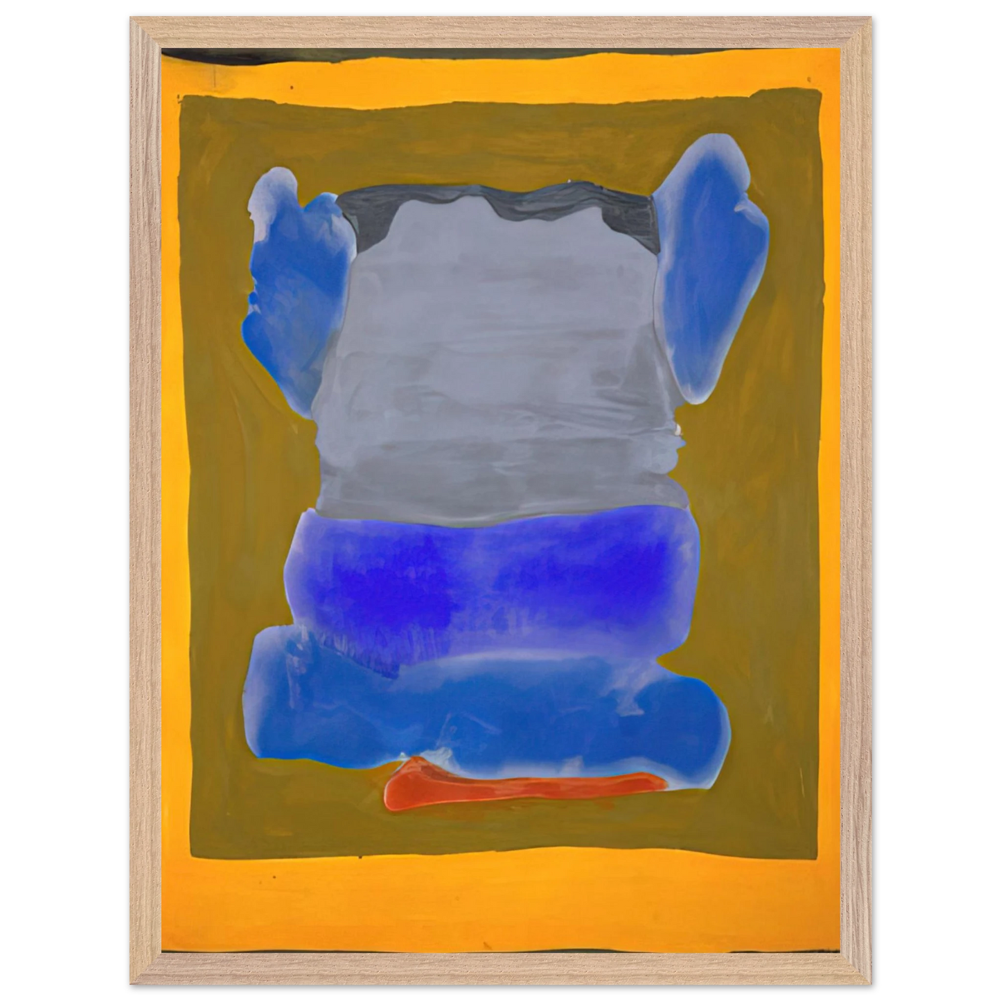 Helen Frankenthaler - Buddha s Court - 1964 Wall art - 45x60 cm / 18x24 inches - Premium Wooden Framed Poster With Fine Art Paper - Wood frame