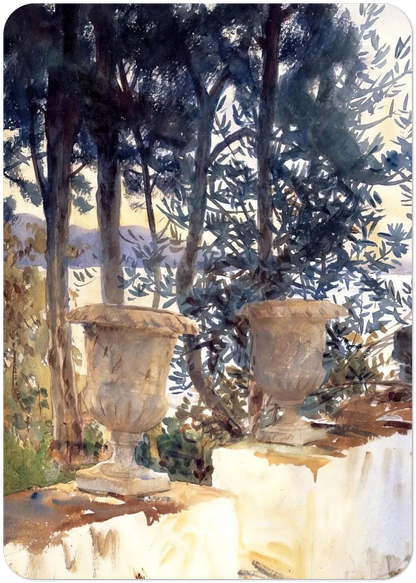 Corfu The Terrace By John Singer Sargent Pack of 10 Post Cards | John Singer Sargent Post Cards | A6 (10.5 x 14.8 cm) - 4.1 x 5.8 inches