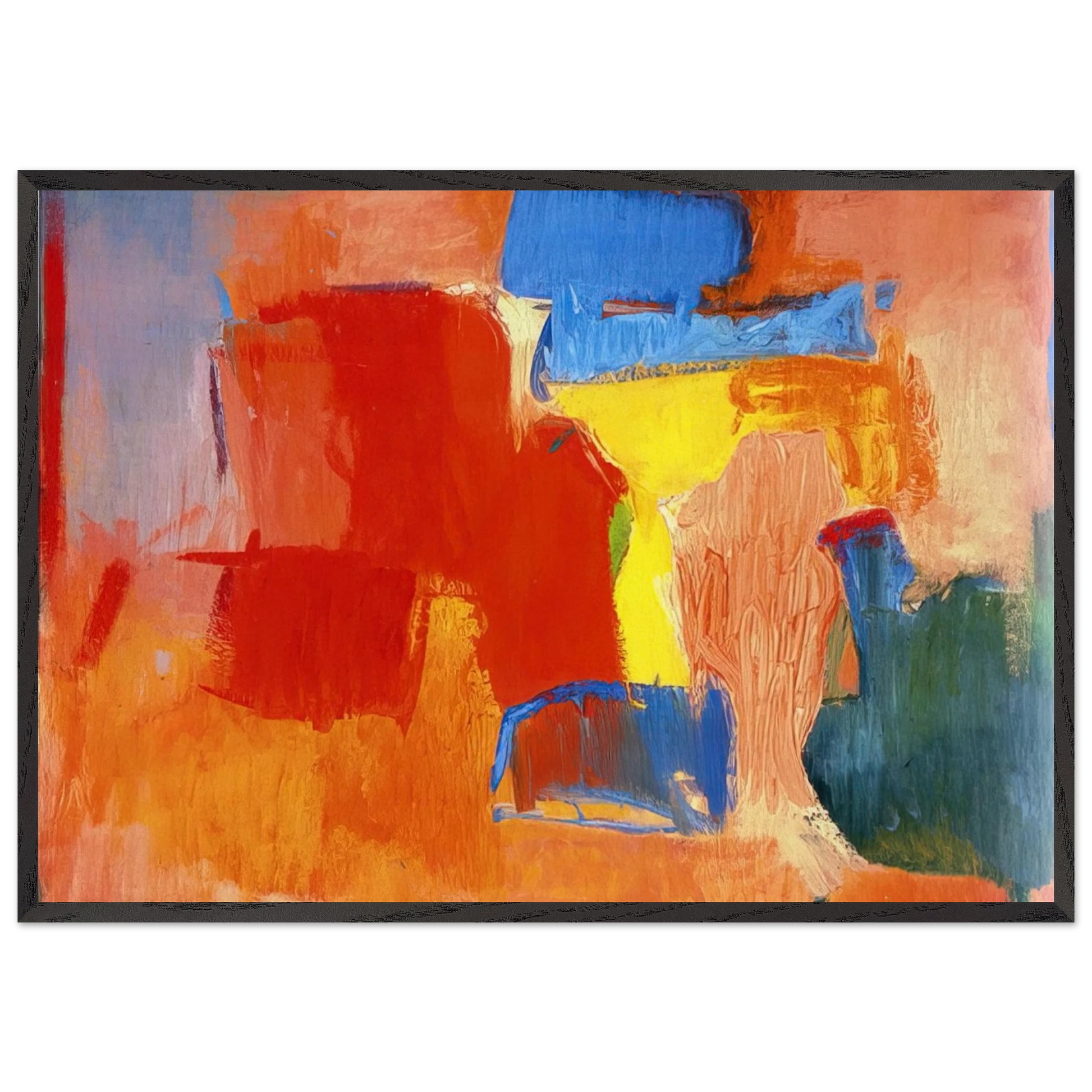 UNTITLED 1959 N2 - Esteban Vicente 70x100 cm / 28x40 inches Framed Art Print – Black Wooden Frame