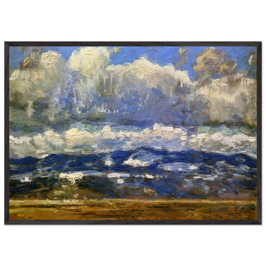 Over the Great Divide - Childe Hassam Framed Art Print – Black Wooden Frame - Default Title - -Framed Art Print