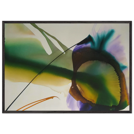 Phenomena Amber Sight - 1968 - Paul Jenkins Framed Art Print – Black Wooden Frame - Default Title - -Framed Art Print