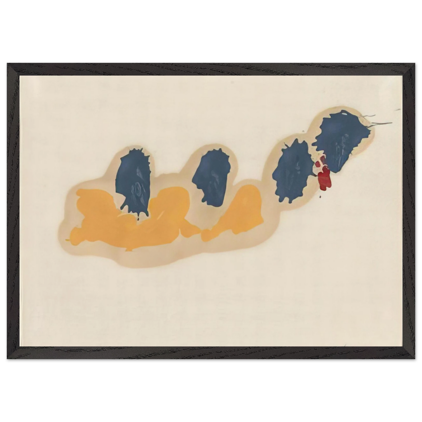Helen Frankenthaler - April IV - 1960 Wall art - 30x45 cm / 12x18 inches - Premium Wooden Framed Poster With Fine Art Paper - White frame