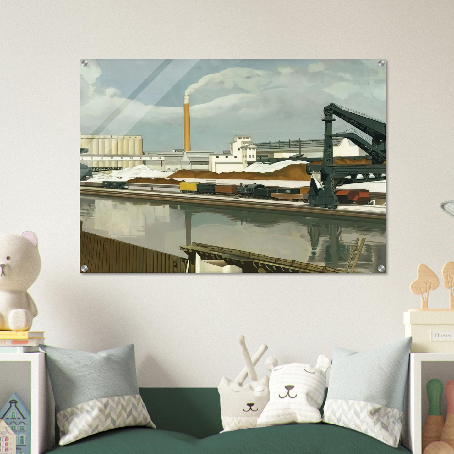 American Landscape - 1930 - Charles Sheeler Acrylic Print - 70x100 cm / 28x40″ inches | Charles Sheeler Wall Art | Charles Sheeler Prints