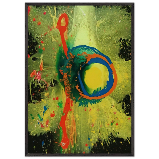Survivor Man 170808 - 2008 - John Hoyland Framed Art Print – Black Wooden Frame - Default Title - -Framed Art Print