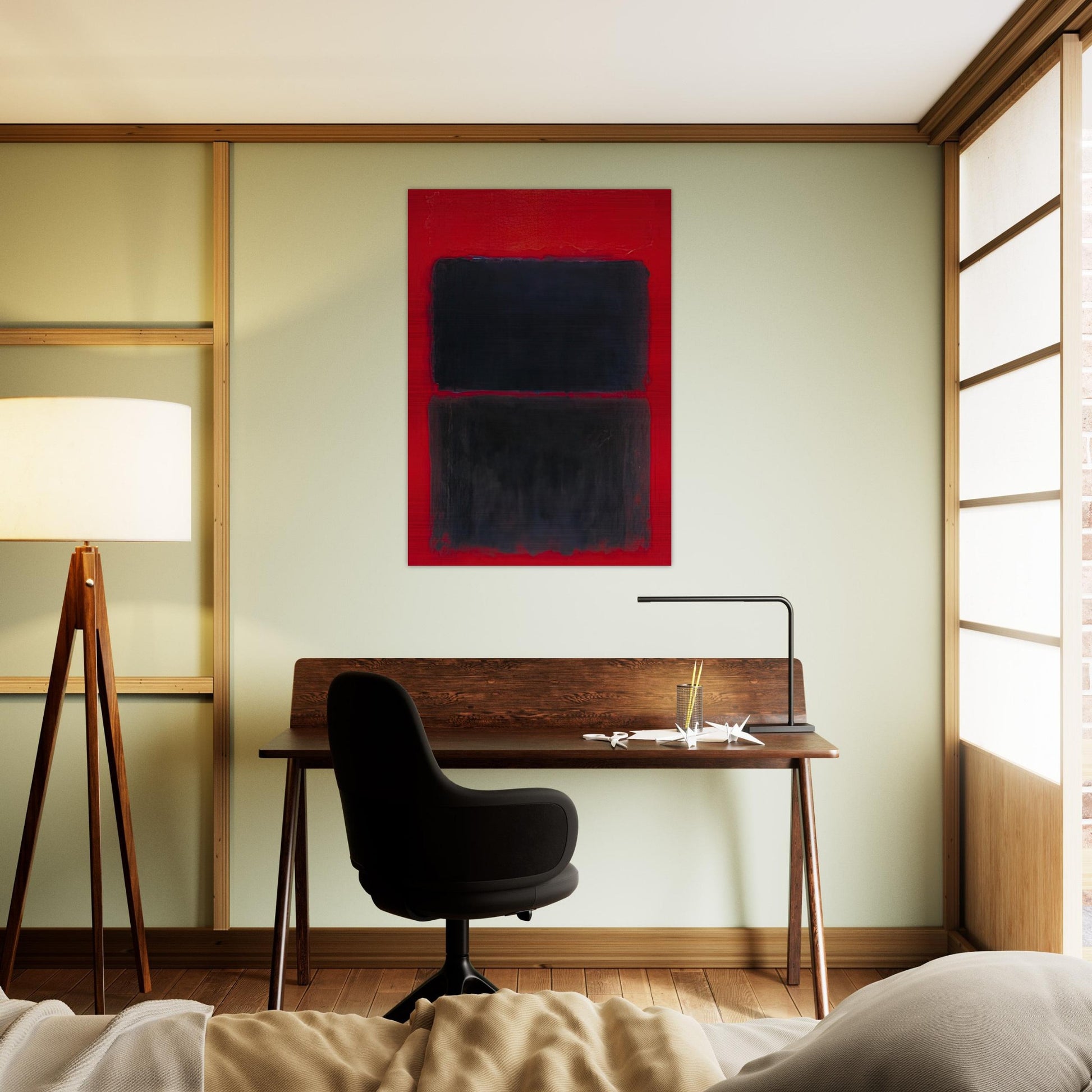 Light Red Over Black - 1957 - Mark Rothko Brushed Aluminum Print - 70x100 cm / 28x40 inches | Mark Rothko Aluminum Print | Mark Rothko Prints