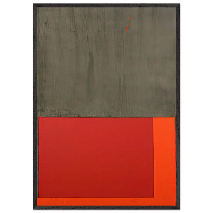 4568 - 1968 - John Hoyland 70x100 cm / 28x40 inches Framed Art Print – Black Wooden Frame