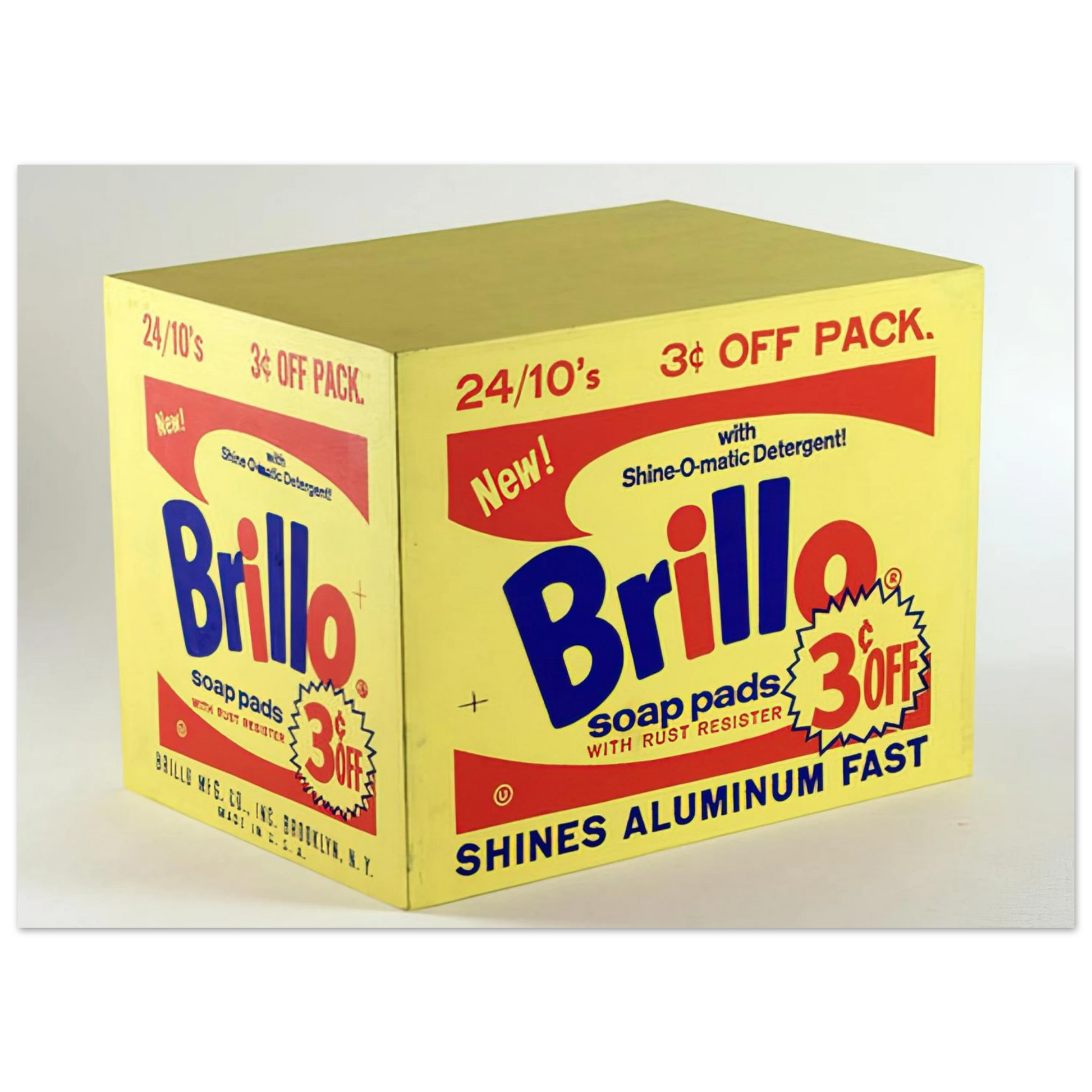 Andy Warhol - Brillo Box  3c Off  Fine Art Poster - 75x100 cm / 30x40 inches