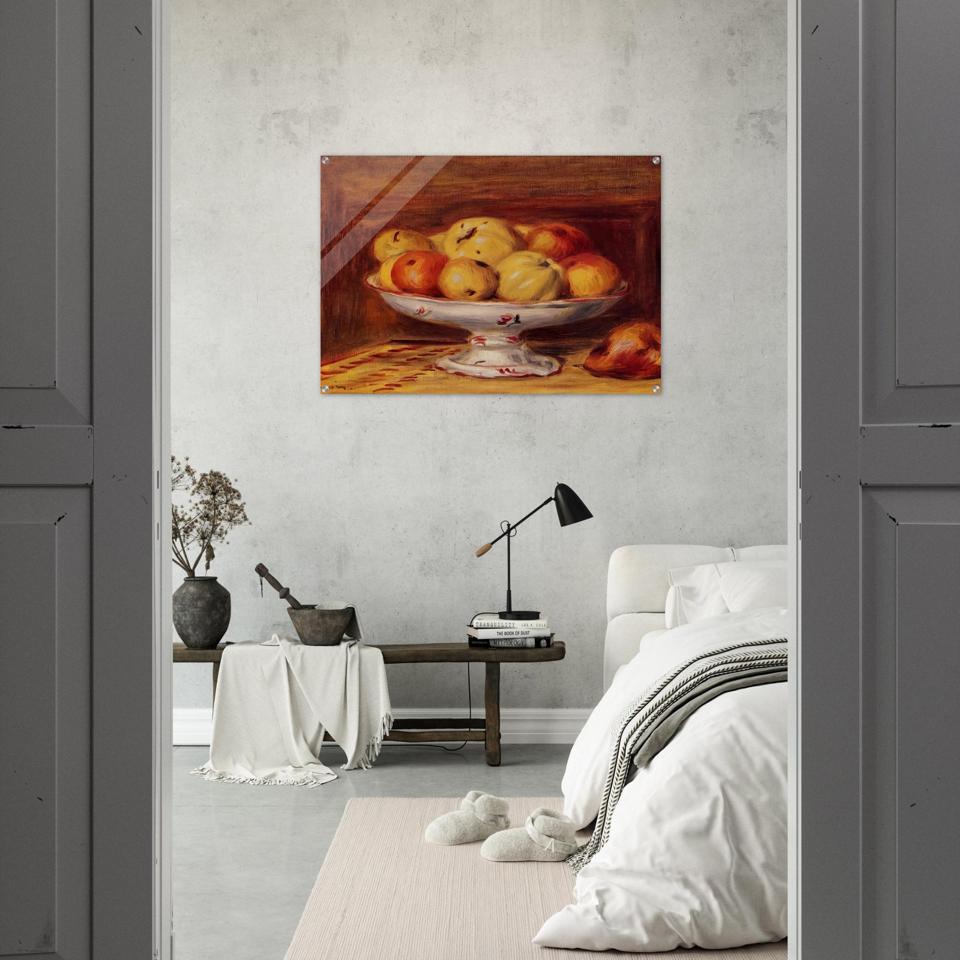 Still Life with Apples and Pears - Pierre-Auguste Renoir Acrylic Print - 70x100 cm / 28x40″ inches