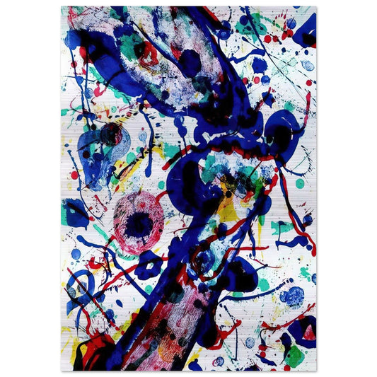 Untitled from Michel Waldberg s Posmes dans le ciel - Sam Francis Brushed Aluminum Print - 70x100 cm / 28x40 inches | Sam Francis Aluminum Print | Sam Francis Prints