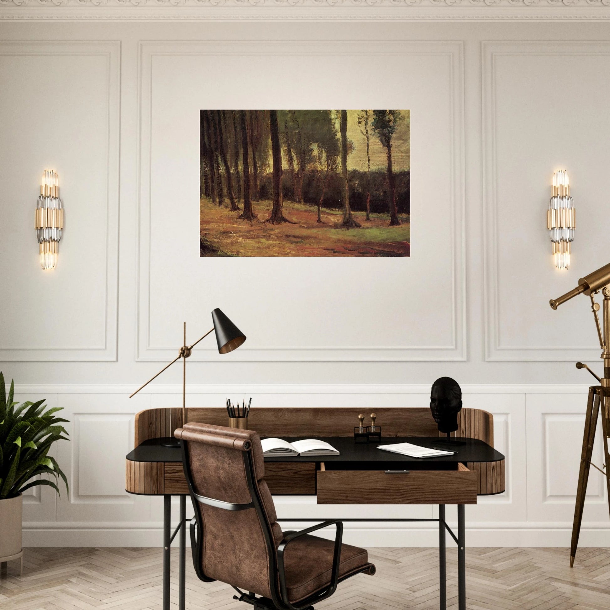 Edge of a Wood - Vincent van Gogh Brushed Aluminum Print - 70x100 cm / 28x40 inches | Vincent van Gogh Aluminum Print | Vincent van Gogh Prints