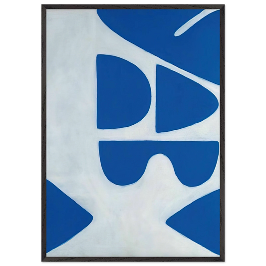 Berlin Blues 6 - 1966 - William Scott Framed Art Print – Black Wooden Frame - Default Title - -Framed Art Print