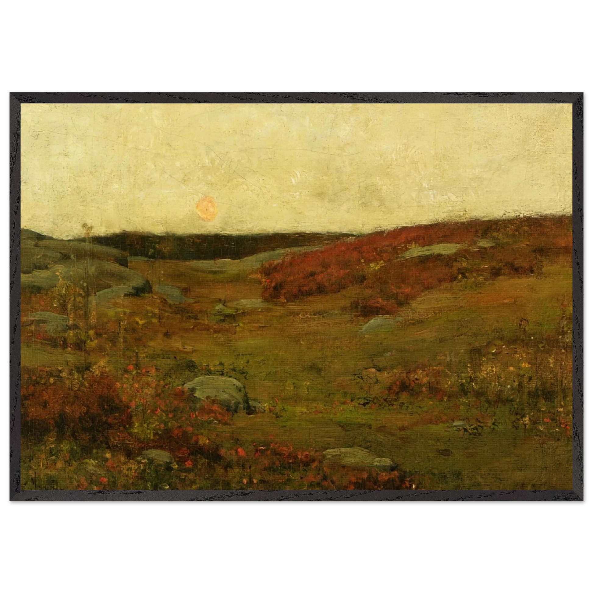 Sunrise Autumn - Childe Hassam Framed Art Print – Black Wooden Frame - Default Title - -Framed Art Print