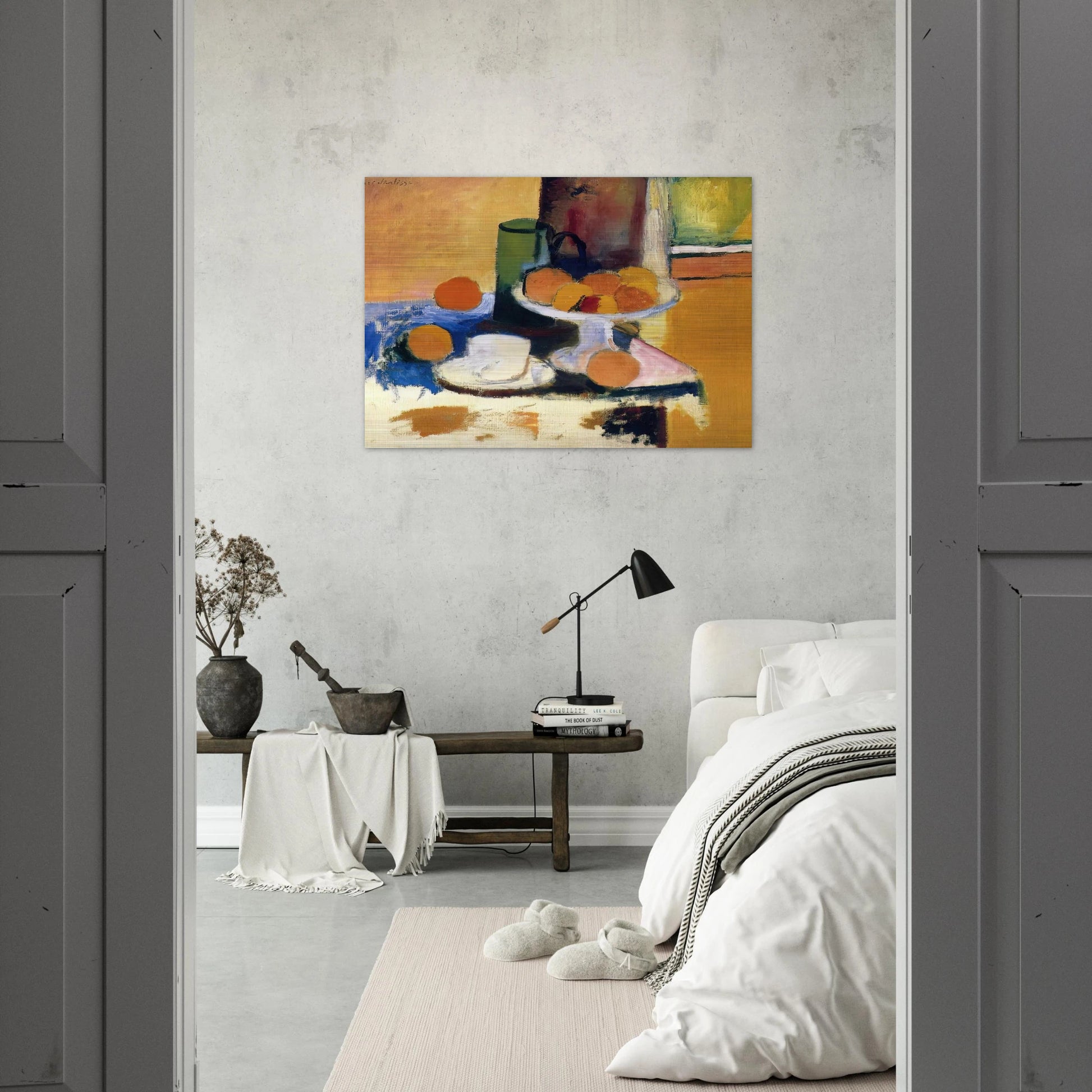 STILL LIFE WITH ORANGES II 1899 - Henri Matisse Brushed Aluminum Print - 70x100 cm / 28x40 inches | Henri Matisse Aluminum Print | Henri Matisse Prints