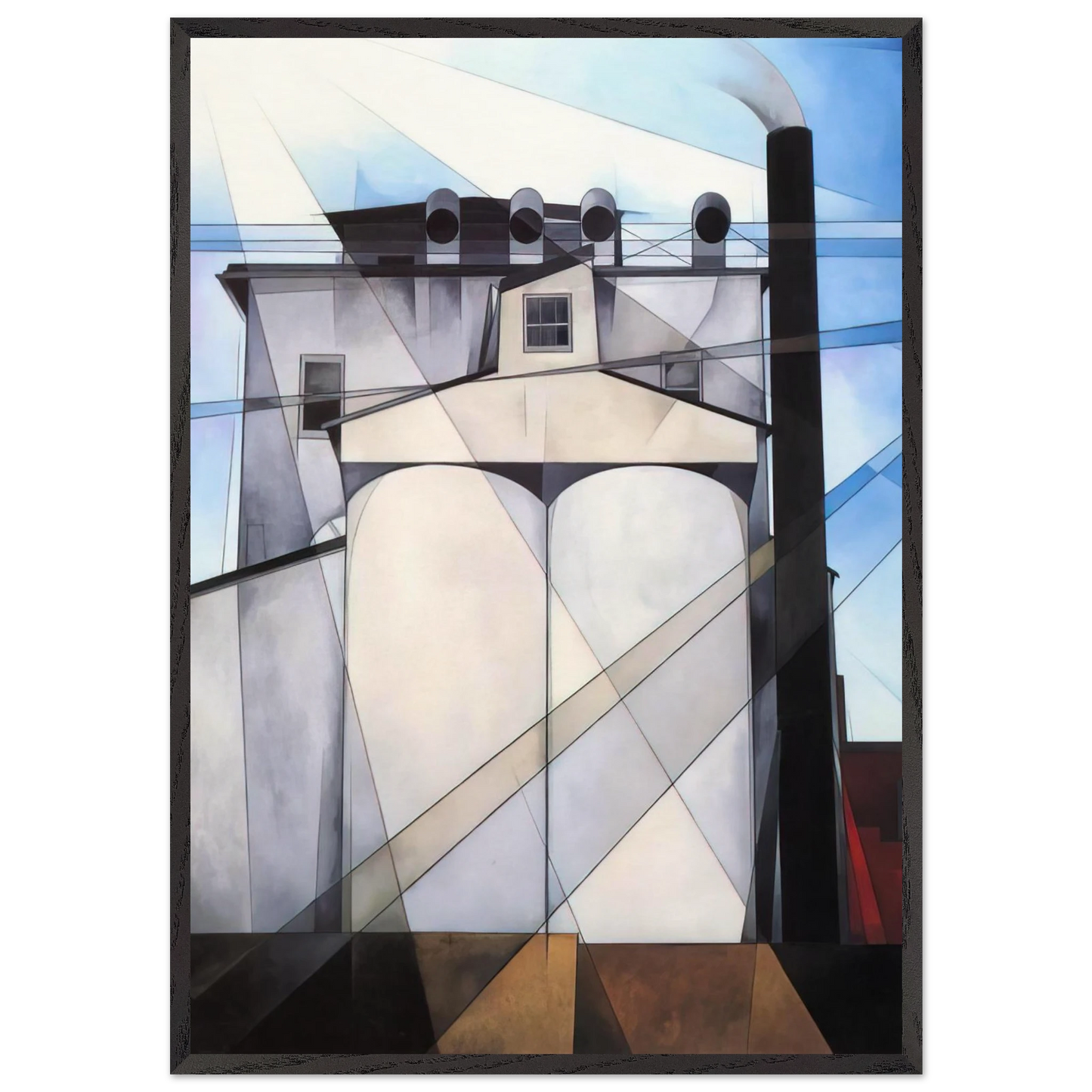 My Egypt - 1927 - Charles Demuth Framed Art Print – Black Wooden Frame - Default Title - -Framed Art Print