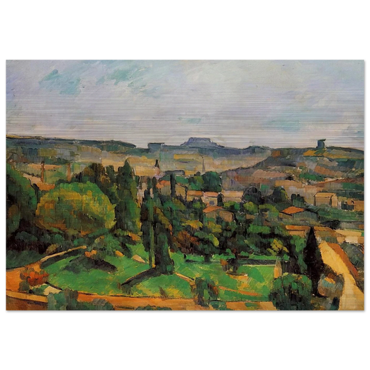 Ile de France Landscape - Paul Cézanne Brushed Aluminum Print - 70x100 cm / 28x40 inches | Paul Cézanne Aluminum Print | Paul Cézanne Prints