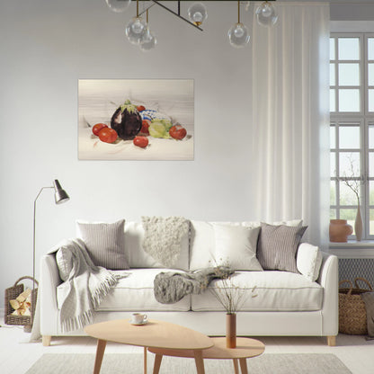 Eggplant and Tomatoes - 1926 - Charles Demuth Brushed Aluminum Print - 70x100 cm / 28x40 inches | Charles Demuth Aluminum Print | Charles Demuth Prints