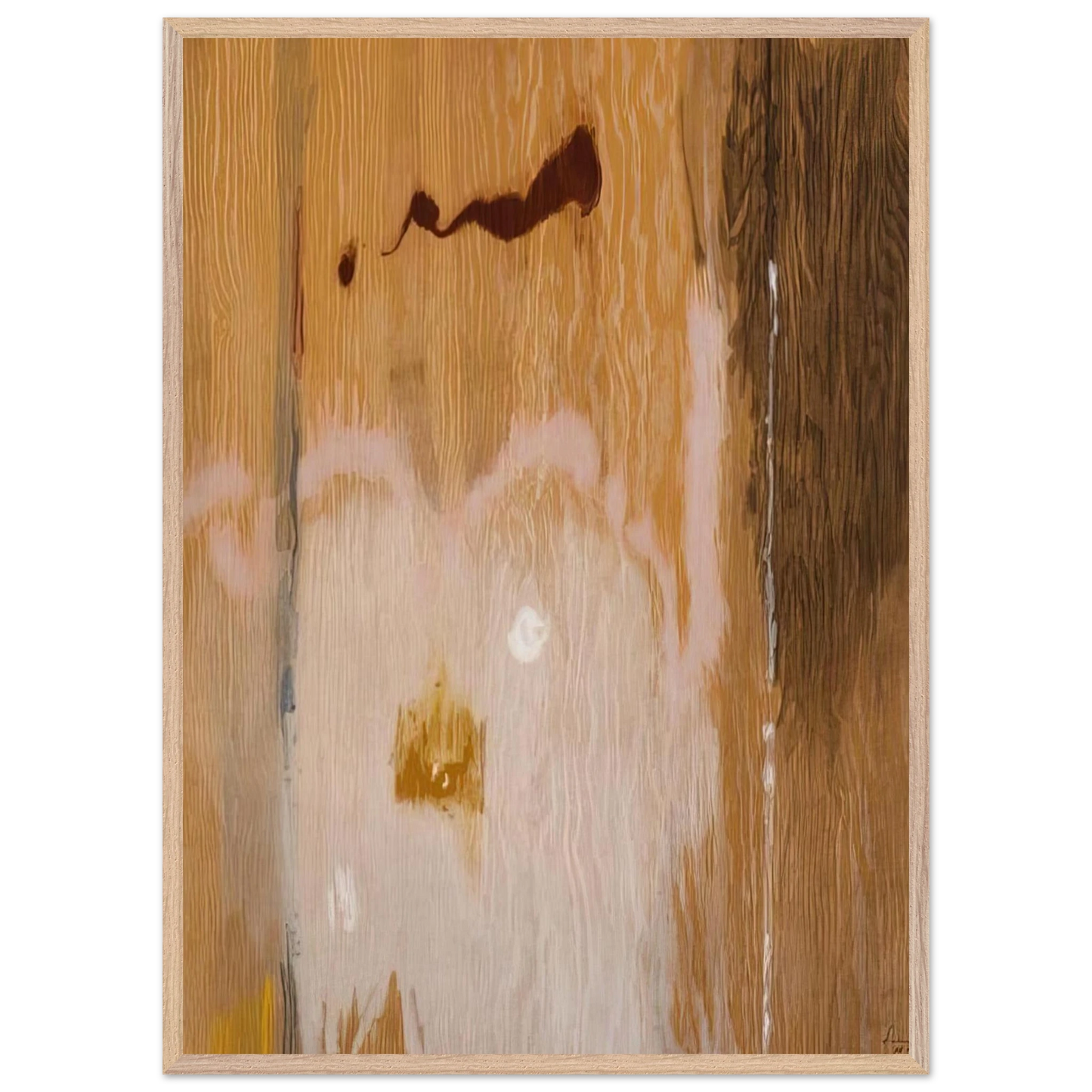 Helen Frankenthaler - Tales of Genji VI - 1998 Wall art - 50x70 cm / 20x28 inches - Premium Wooden Framed Poster With Fine Art Paper - Black frame