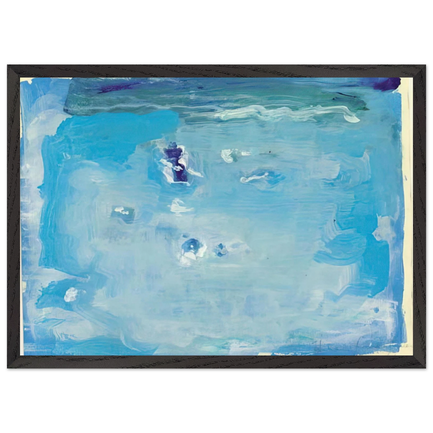 Helen Frankenthaler - Untitled - Color Field Painting, Lyrical Abstraction Wall art - A1 (59.4 x 84.1  cm) - Premium Wooden Framed Poster With Fine Art Paper - Black frame