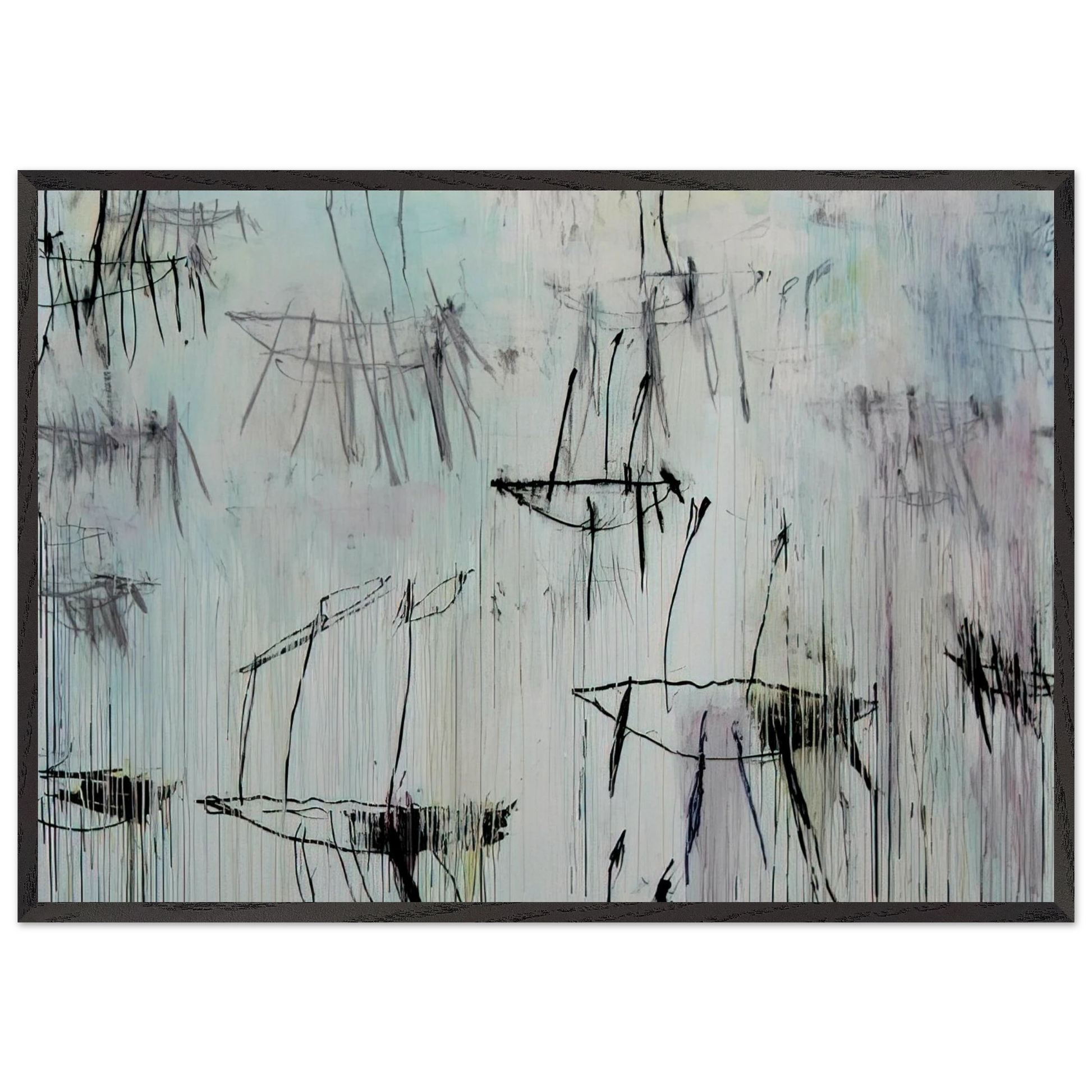 Lepanto Part V - Cy Twombly Framed Art Print – Black Wooden Frame - Default Title - -Framed Art Print