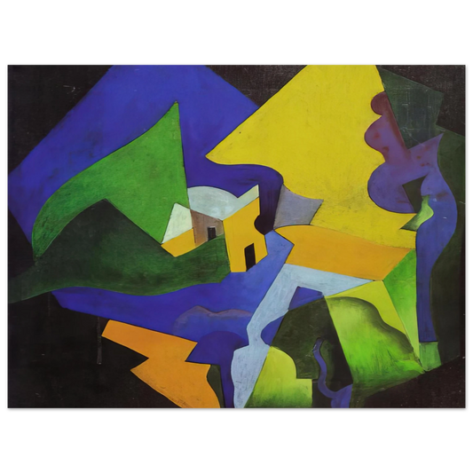 Enrico Prampolini - COSTRUZIONE SPAZIALE PAESAGGIO 1919 Fine Art Poster - Default Title