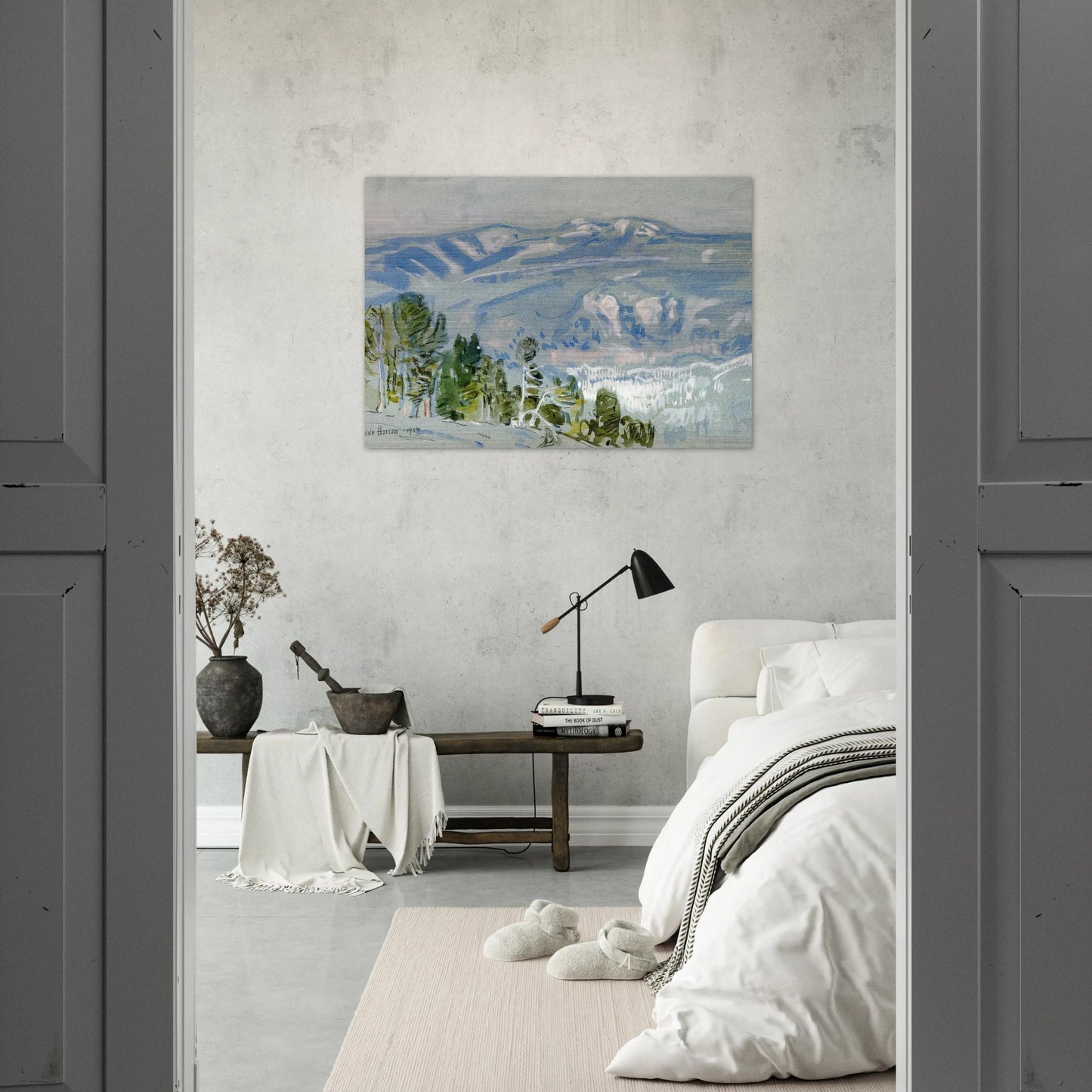 Looking towards Mount Adams from Mount Hood - Childe Hassam Brushed Aluminum Print - 70x100 cm / 28x40 inches | Childe Hassam Aluminum Print | Childe Hassam Prints