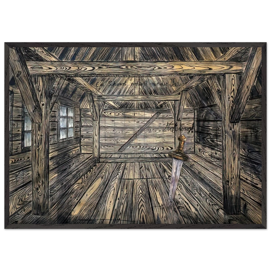 NOTHUNG 1973 - Anselm Kiefer Framed Art Print – Black Wooden Frame - Default Title - -Framed Art Print