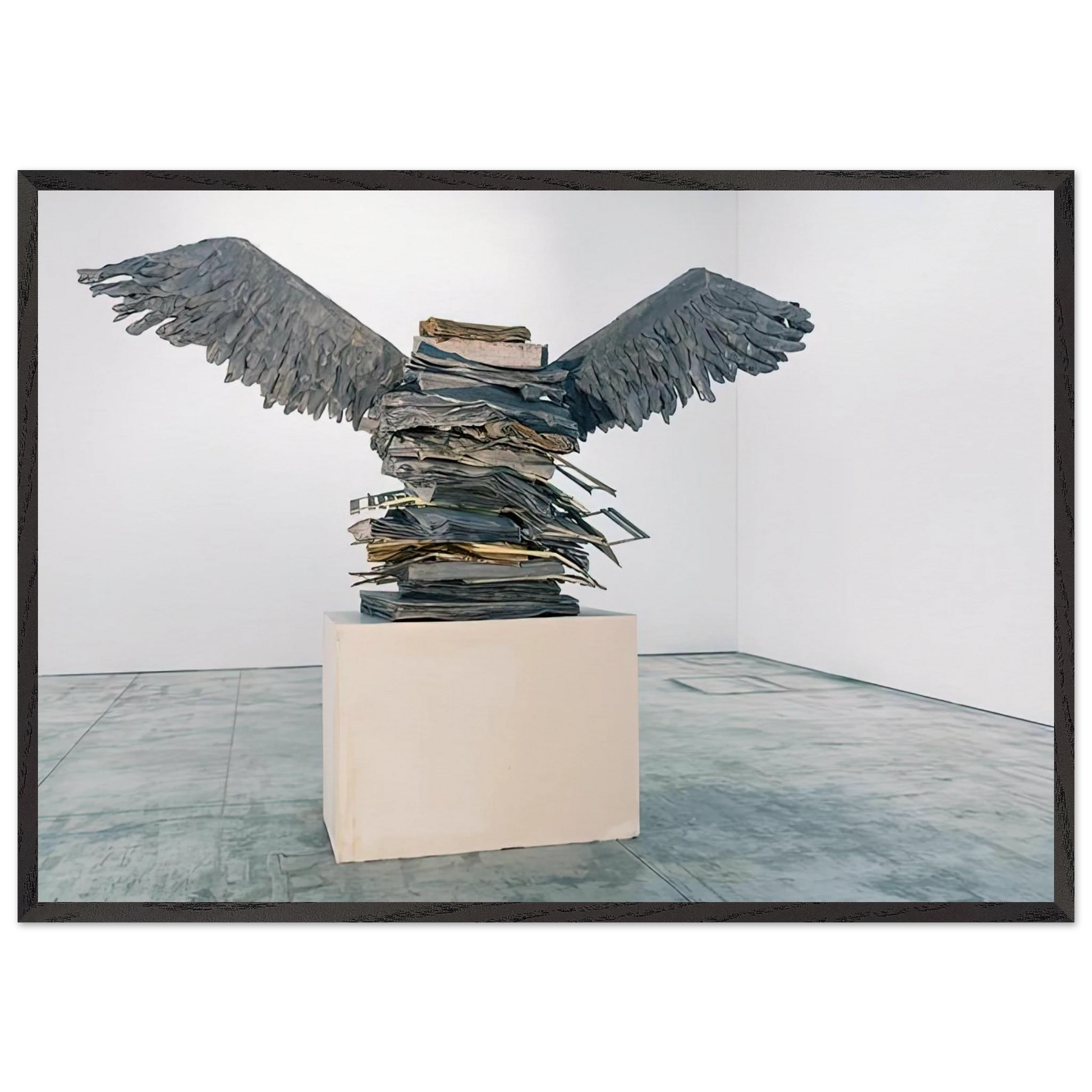 THE LANGUAGE OF THE BIRDS 2013 - Anselm Kiefer Framed Art Print – Black Wooden Frame - Default Title - -Framed Art Print