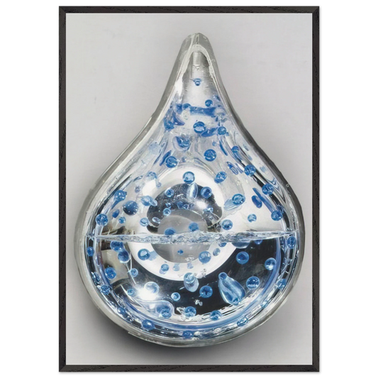 Gota de aguya y aredobas azules - 1999 - Gyula Kosice Framed Art Print – Black Wooden Frame - Default Title - -Framed Art Print