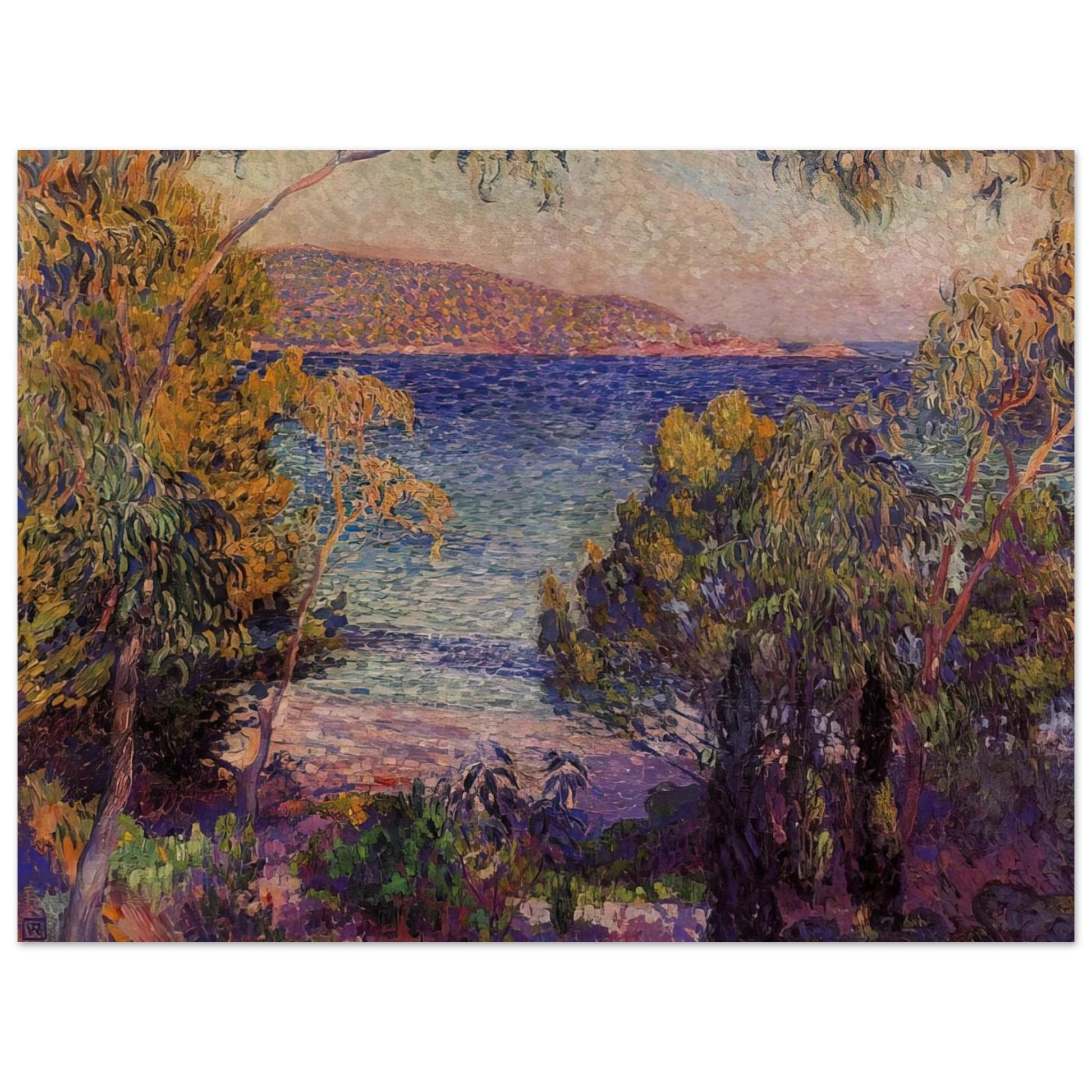 Theo van Rysselberghe - PINES AND EUCALYPTUS AT CAVELIERI 1905 Fine Art Poster - Default Title