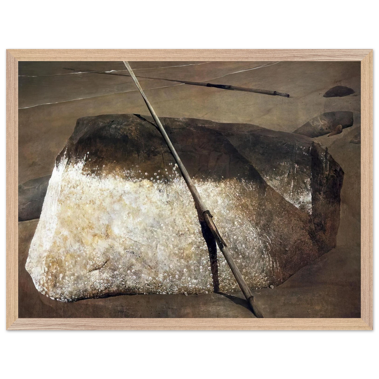 Andrew Wyeth - NOT DETECTED 38 Wall Art - 60x80 cm / 24x32 inches - Premium Wooden Framed Poster With Fine Art Paper - Wood frame