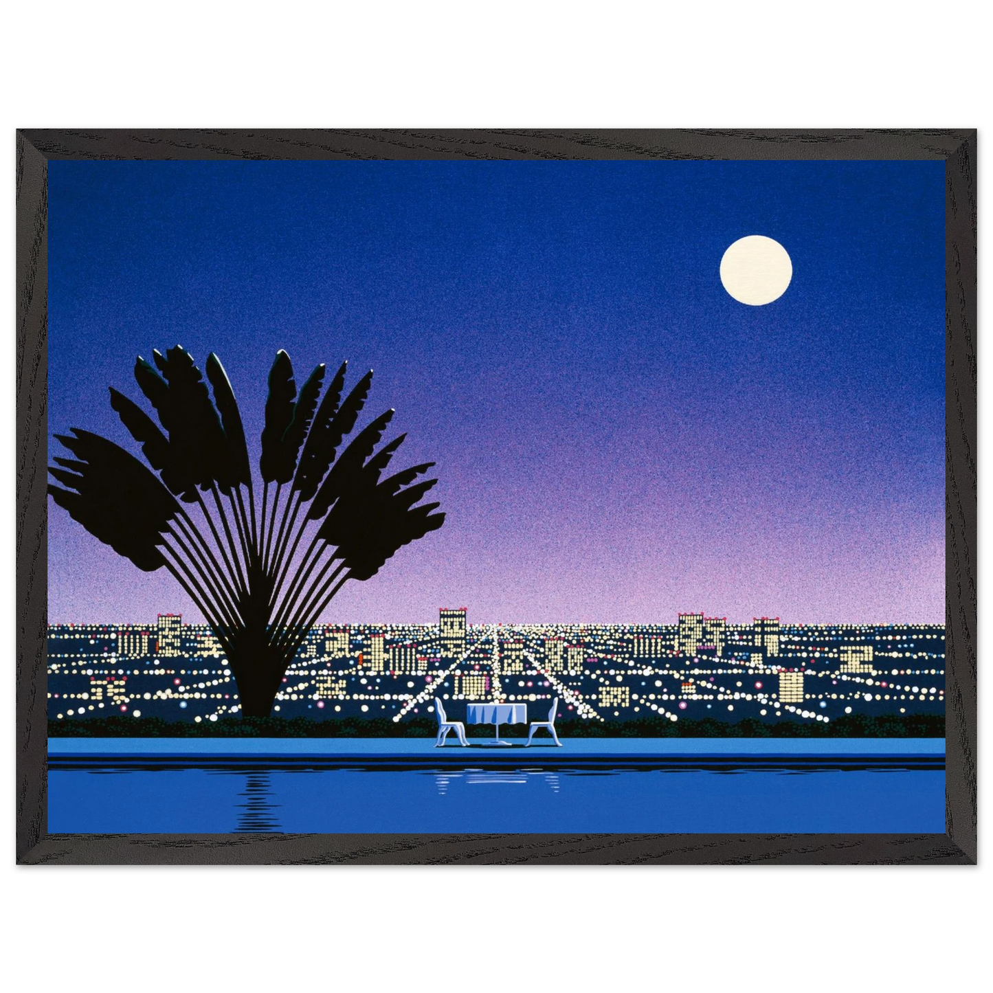 Hiroshi Nagai - Onra - Nobody Has To Know Wall Art - 21x29.7 cm / 8x12" - Premium Wooden Framed Poster With Fine Art Paper - White frame