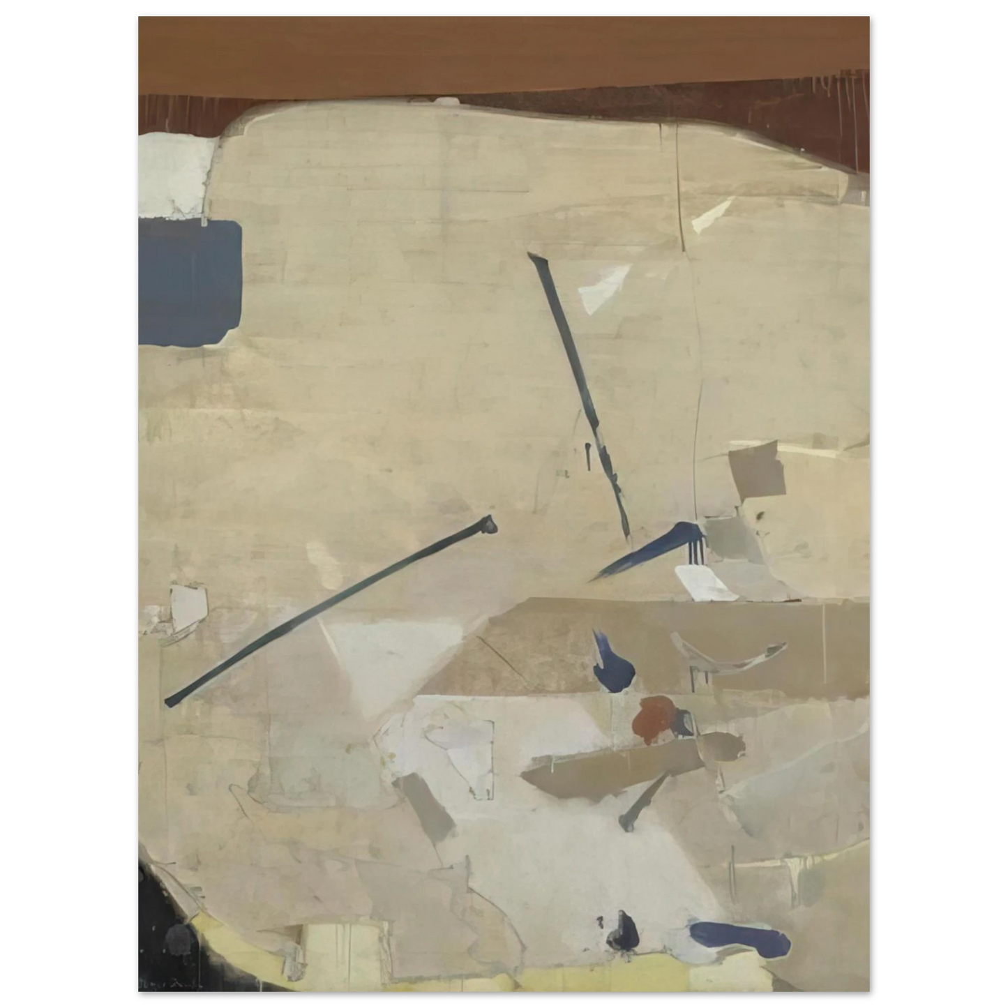 Kenzo Okada - The Cliff - Abstract Expressionism Fine Art Poster - Default Title